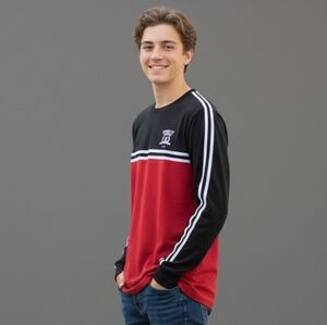 Brooklyn Laundry Striped Colorblock Long Sleeve Shirt Size XL (18)